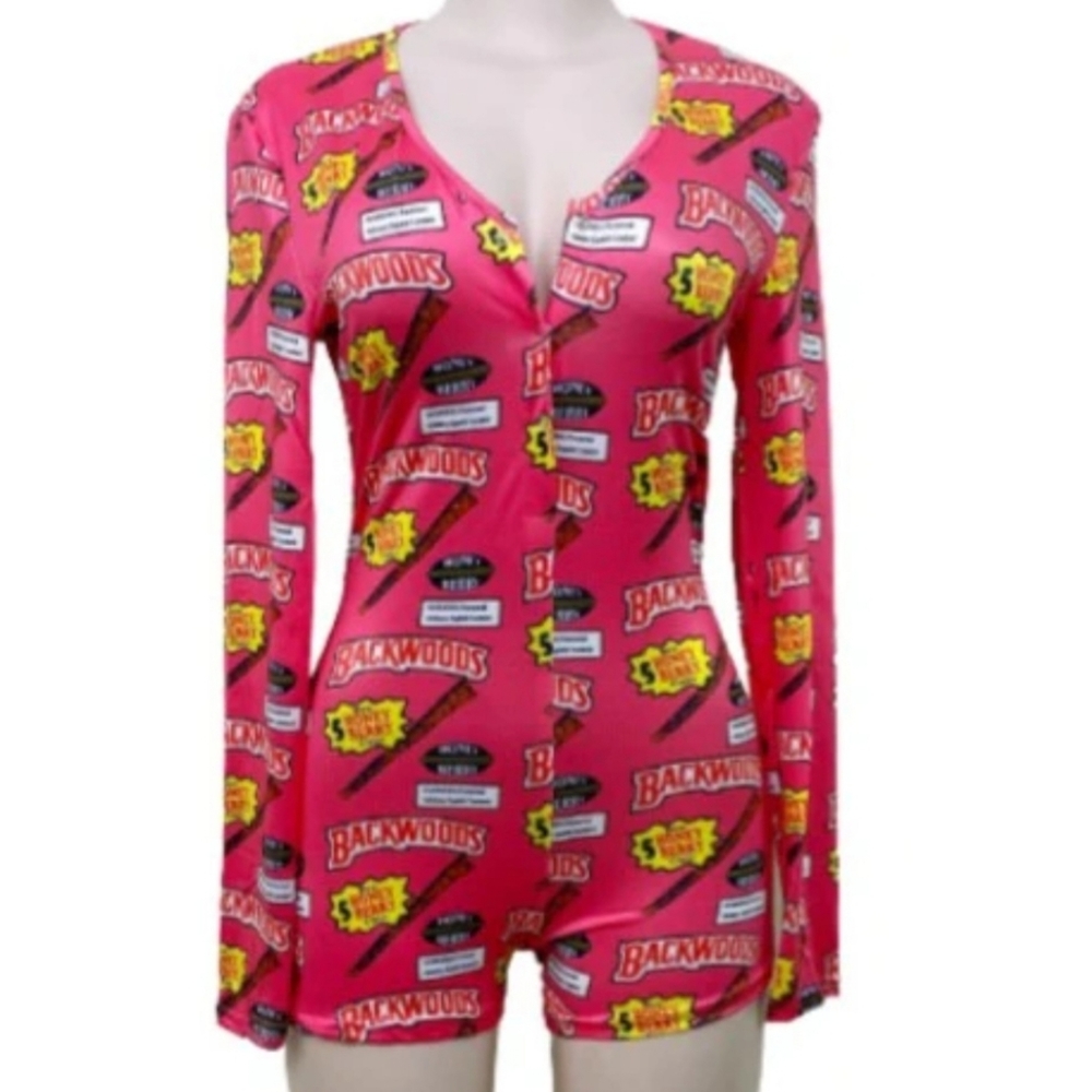 Pink Long-sleeved Backwoods Onesie